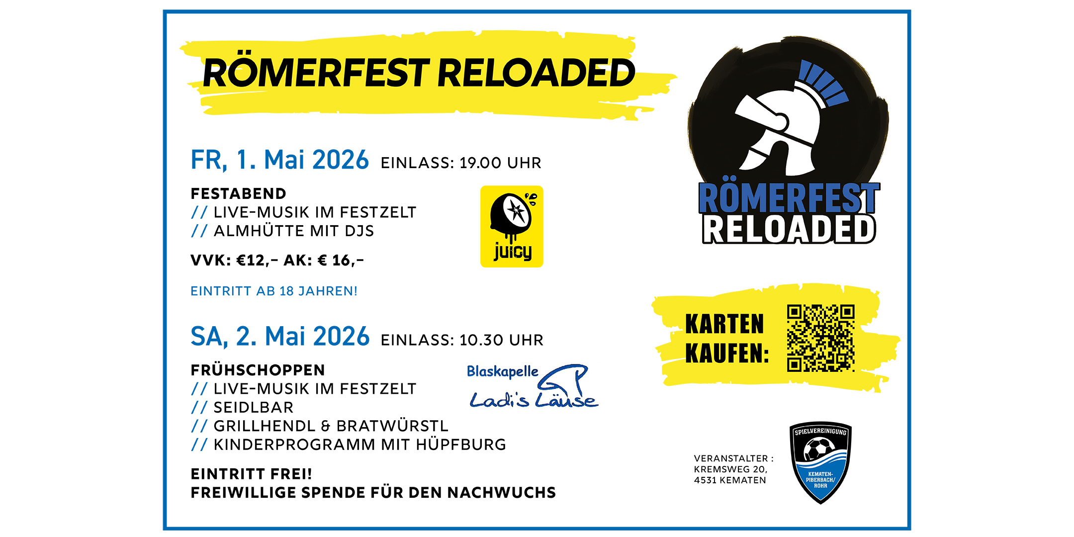 Römerfest Reloaded | Freitag 01. Mai 2026